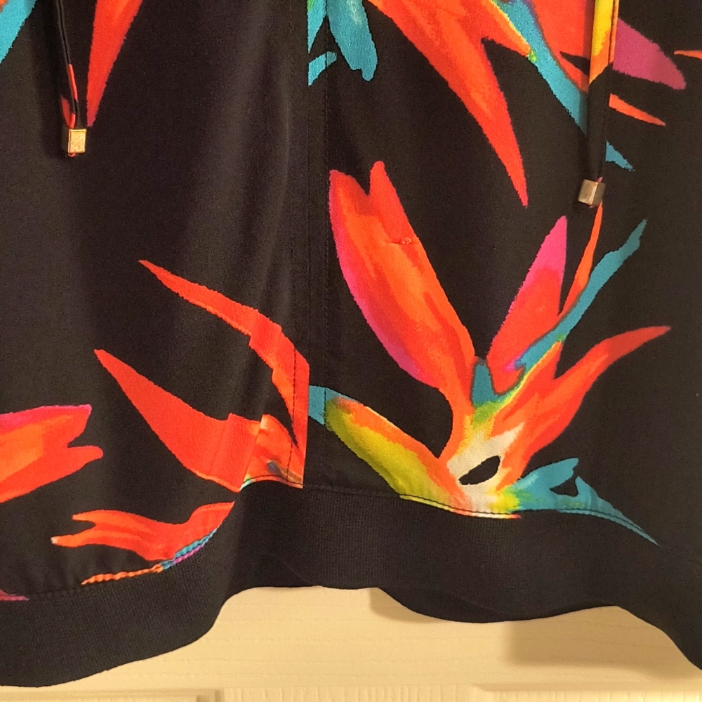 Worthington Hawaiian Floral Sleeveless Top XL EUC - Picture 3 of 8